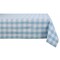 Contemporary Home Living Buffalo Check Rectangular Cotton Tablecloth - 84" - Light Blue and White